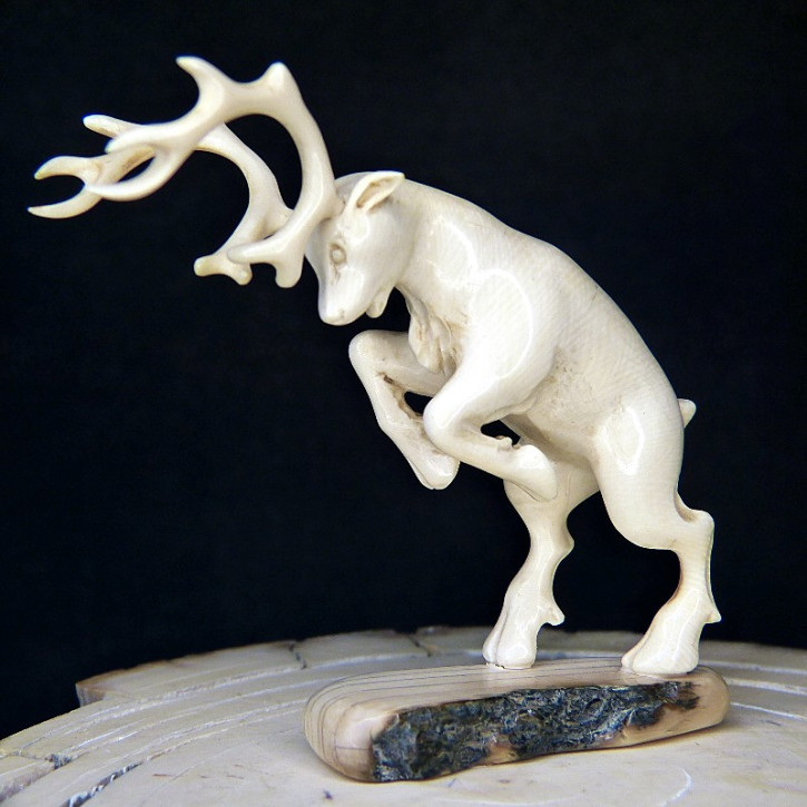 kämpfendes Rentier aus Mammut