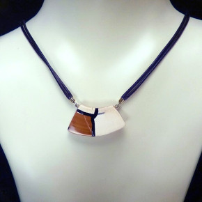 Mammut-Collier creme/braun