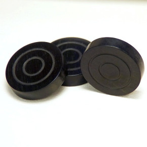 Dame-/Mühle-/ Backgammon Spielstein aus Ebenholz