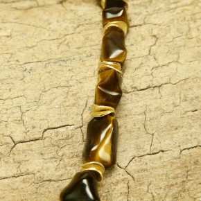 Collier Tigerauge mit Mammut