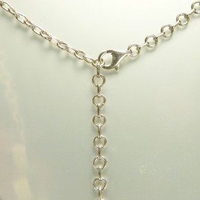 Silber-Collier mit Rutilquarz und Bergkristall
