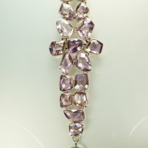 Silberarmband mit fac. Amethyst