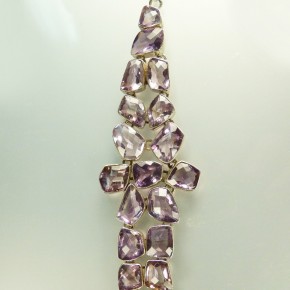 Silberarmband mit fac. Amethyst