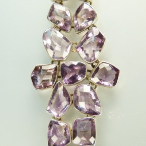 Silberarmband mit fac. Amethyst