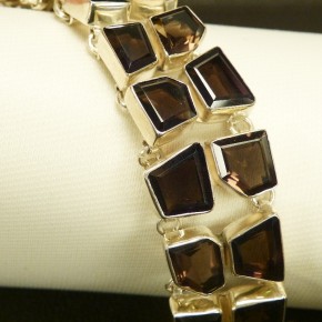 Silberarmband mit Rauchtopas