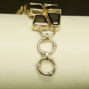 Silberarmband mit Rauchtopas