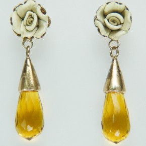 Hängeohrringe Silber mit Zirkonia