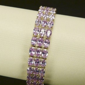 Silberarmband mit Zirkonia light Amethyst