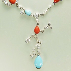 Silbercollier mit Zirkonia
