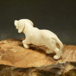 Rauhaardackel aus Mammut-Elfenbein