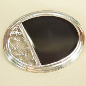 Silberbrosche 925/- oval