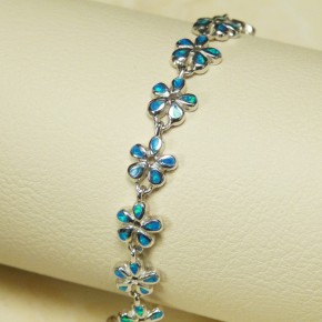 Silberarmband 925/- mit Opalsynthesen
