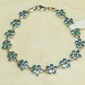 Silberarmband 925/- mit Opalsynthesen