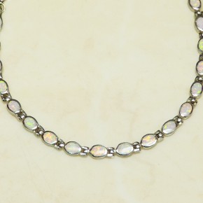 Silberarmband 925/- mit Opalsynthesen