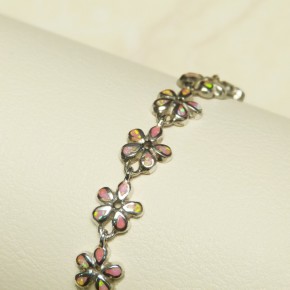 Silberarmband 925/- mit Opalsynthesen
