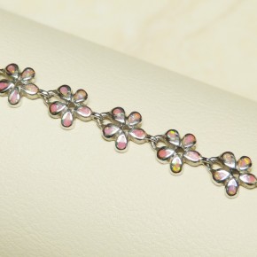 Silberarmband 925/- mit Opalsynthesen