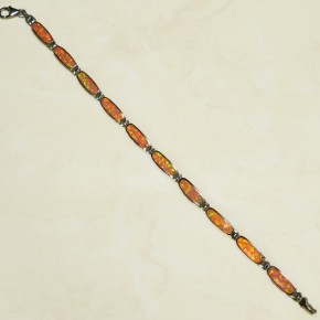 Silberarmband 925/- mit Opalsynthesen