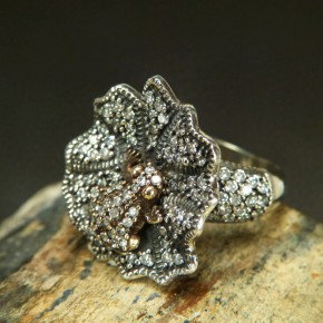 Silberring mit Frosch W17,2