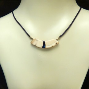 Mammut-Collier mit Azurit