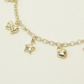 Silberarmband mit 8 Anhänger