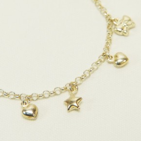 Silberarmband mit 8 Anhänger