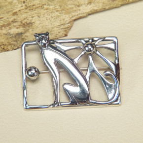 Anstecknadel "Gepard" Silber 925/-