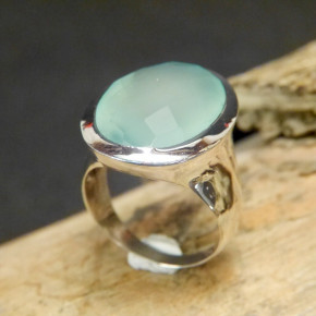 Silberring mit Achat W 19,1