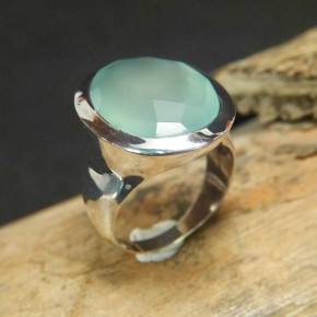 Silberring mit Achat W 19,1