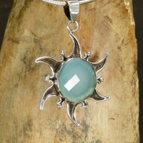 Silberanhänger mit Chrysopras