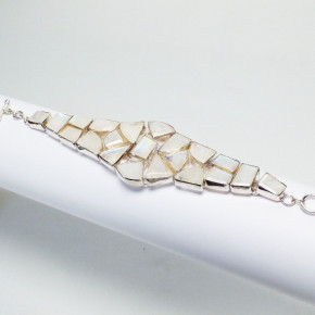 Silberarmband mit Mondsteinen