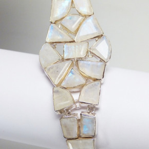 Silberarmband mit Mondsteinen