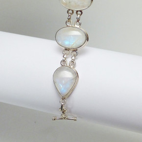 Silberarmband mit Mondsteinen