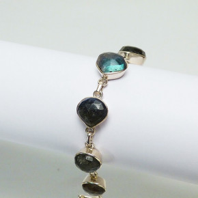Silberarmband mit Labradorit