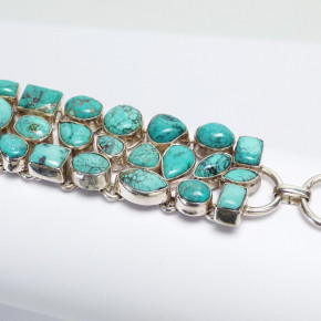 Silberarmband mit Türkisen