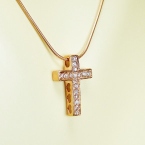 Kreuzanhänger 925/- rosèfergoldet