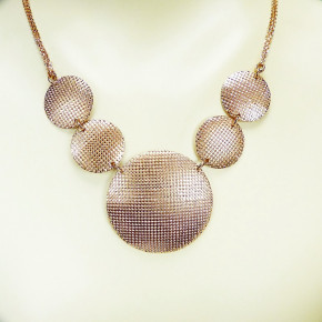 Silber Collier diamantiert rosèvergoldet