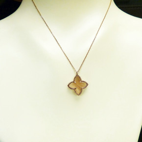 Anhänger mit rosa Zirkonia, Silber 925/- rosèvergoldet