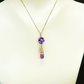 Anhänger mit Zirkonia, 925/- rosèvergoldet