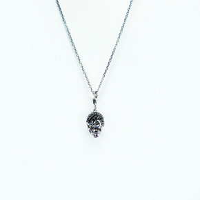 Totenkopf-Anhänger/Charm aus Silber