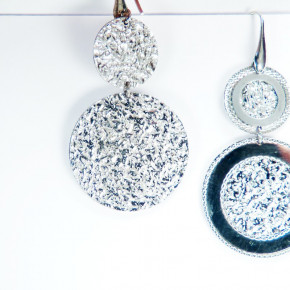 auffällige Hängeorhringe aus Silber