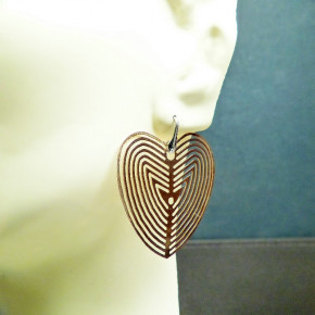 große Herzohrhänger 925/- vergoldet