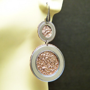 auffällige Hängeohrringe Silber rosèvergoldet