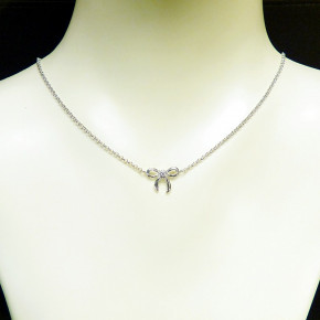Silbercollier "Schleife" 925/-