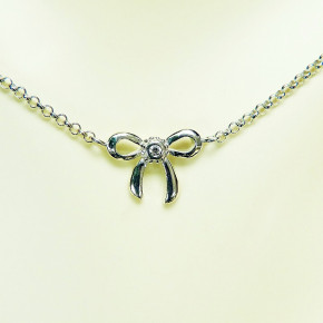 Silbercollier "Schleife" 925/-