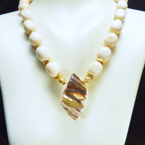 Edle Mammutkette mit "Gold-Nuggets"