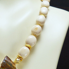 Edle Mammutkette mit "Gold-Nuggets"