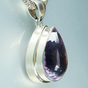 großer Anhänger 925/- mit Amethyst