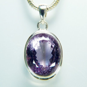 fein facettierter Amethyst in Silber 925/-