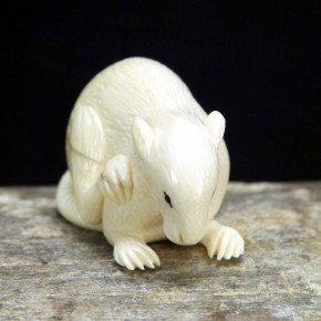 Ratte aus hellem Mammut-Elfenbein