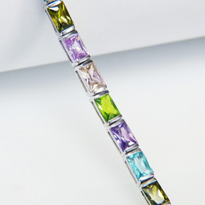 Tennisarmband 925/- multicolor